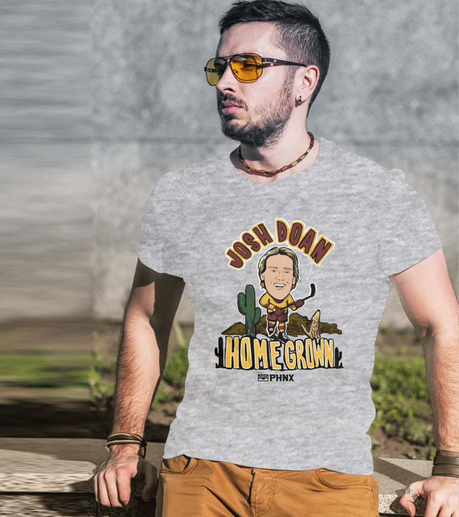 Josh Doan Homegrown PHNX Cactus Desert Hockey T-Shirt