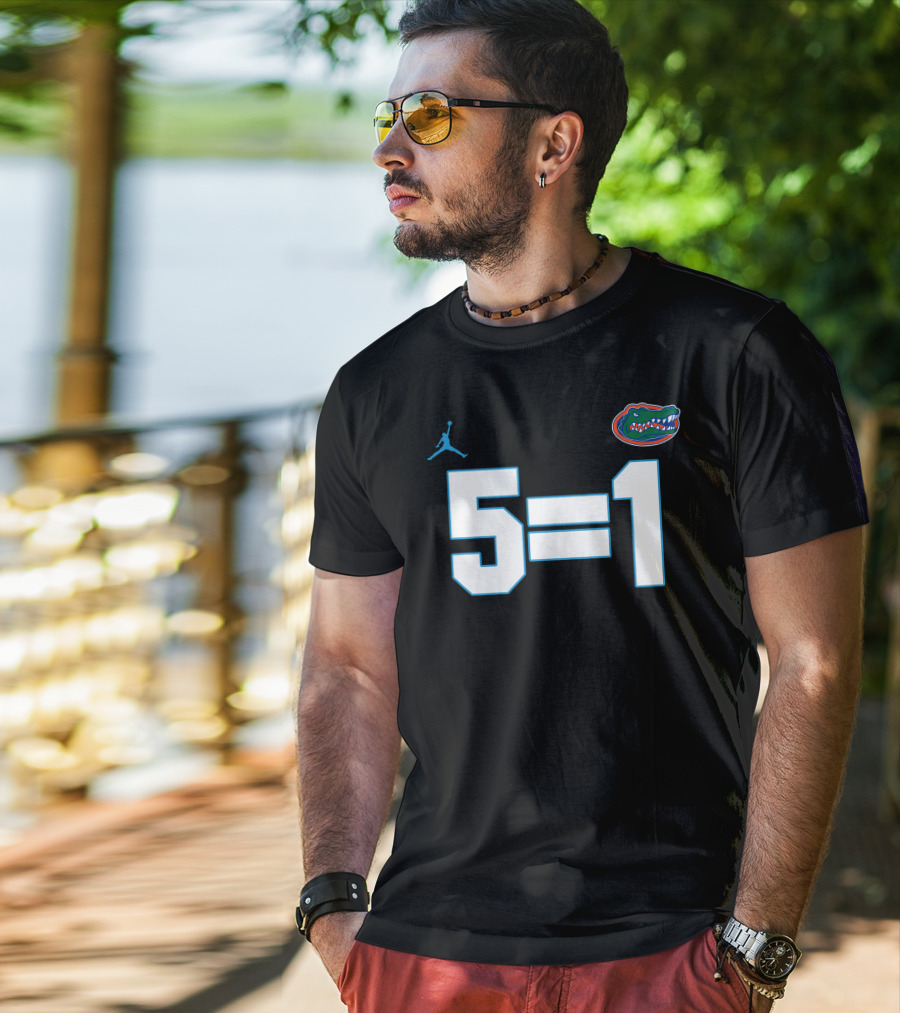 5=1 Gators Jordan Basketball T-Shirt