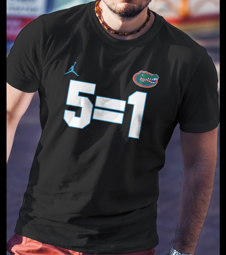 5=1 Gators Jordan Basketball T-Shirt
