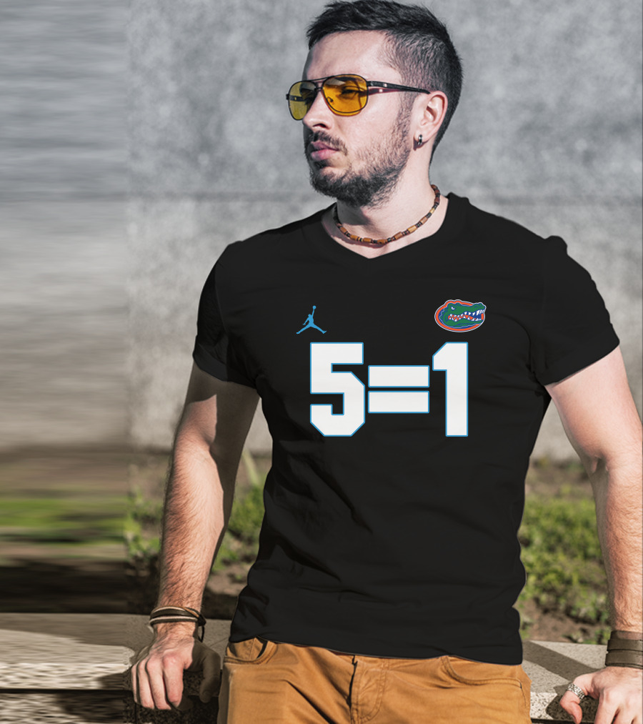 5=1 Gators Jordan Basketball T-Shirt