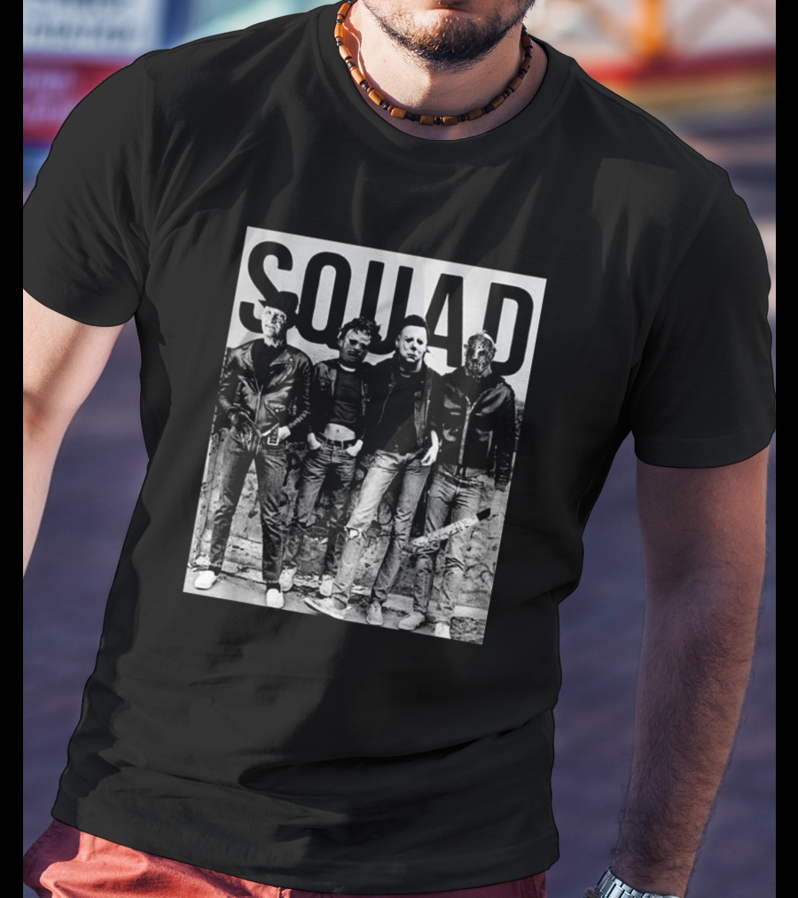 Jason Squad Horror Movie Icons Halloween Scary Funny T-Shirt