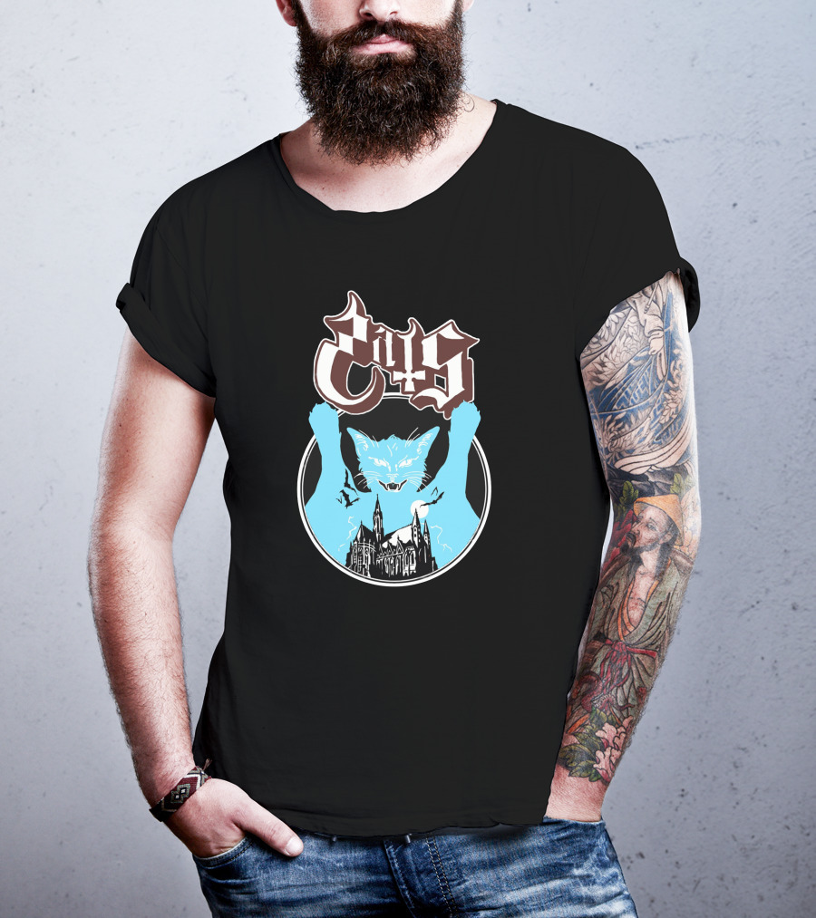 Opussy Cat Gothic Cathedral T-Shirt