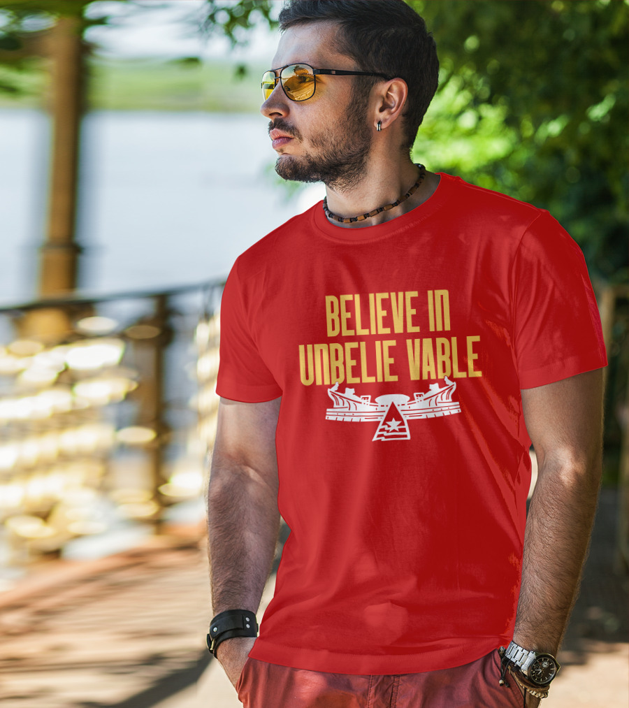 Kansas City Chiefs Believe In Unbelievable Stadium Emblem T-Shirt