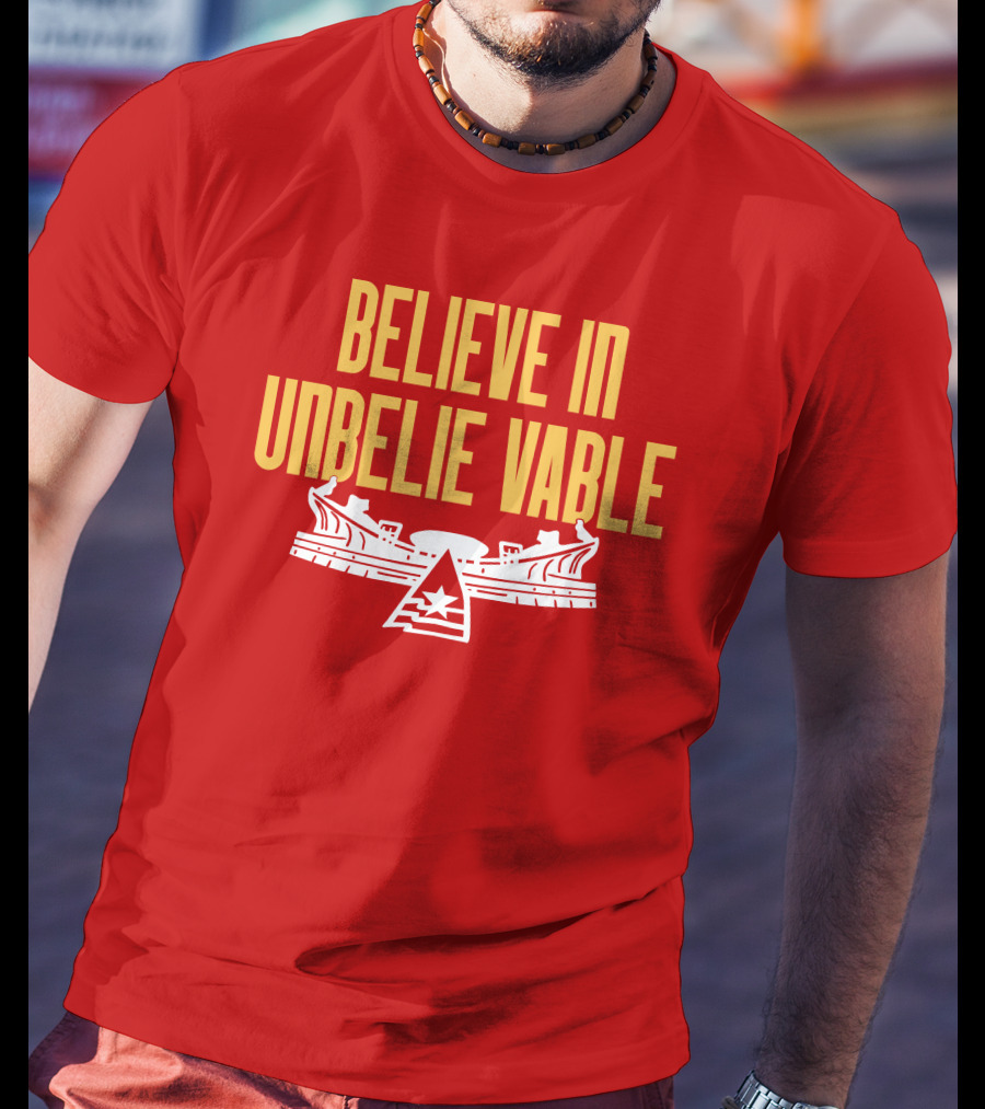 Kansas City Chiefs Believe In Unbelievable Stadium Emblem T-Shirt