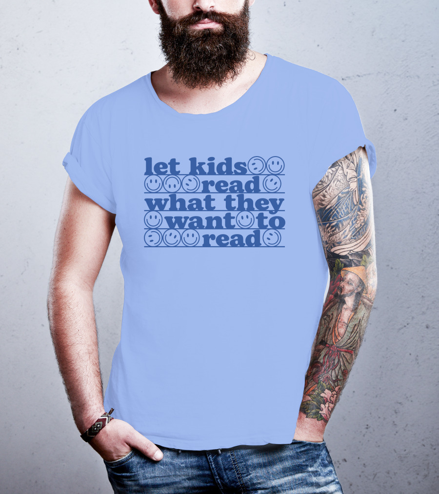 Let Kids Read What They Want To Read Smiley Faces T-Shirt