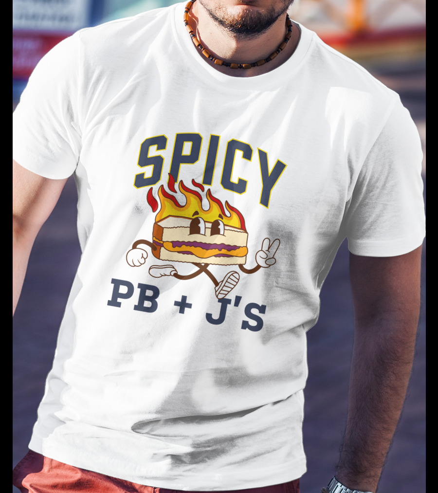 Spicy PB + J's Flaming Sandwich Character T-Shirt
