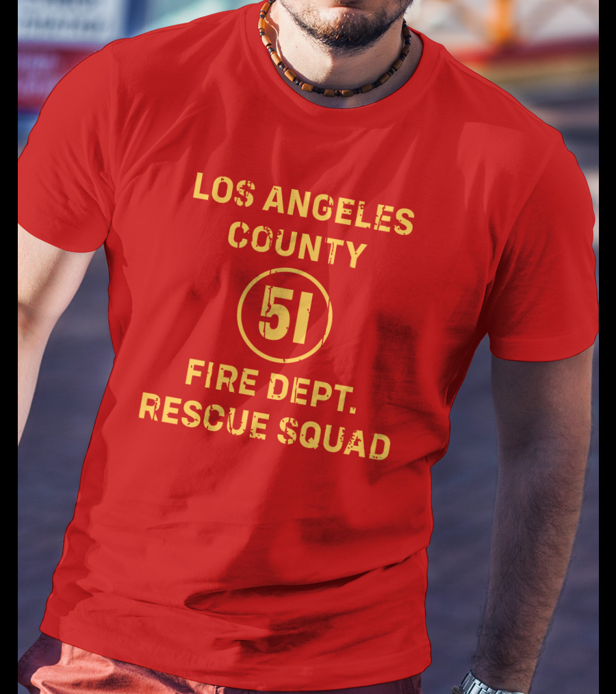 Los Angeles County 51 Fire Dept Rescue Squad T-Shirt