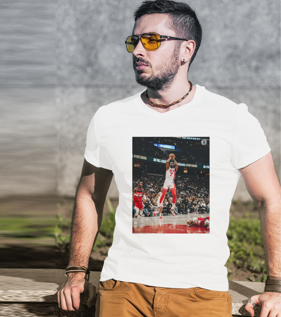 Kevin Durant Nets Dunk Against Washington Wizards NBA Action T-Shirt