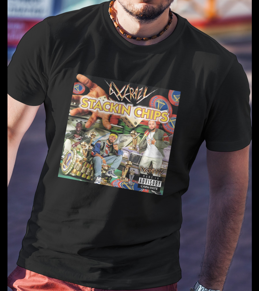 4Xkrazy Stackin Chips Warriors Dice Trophy Vintage Vibe Parental Advisory Chawaz Matee T-Shirt