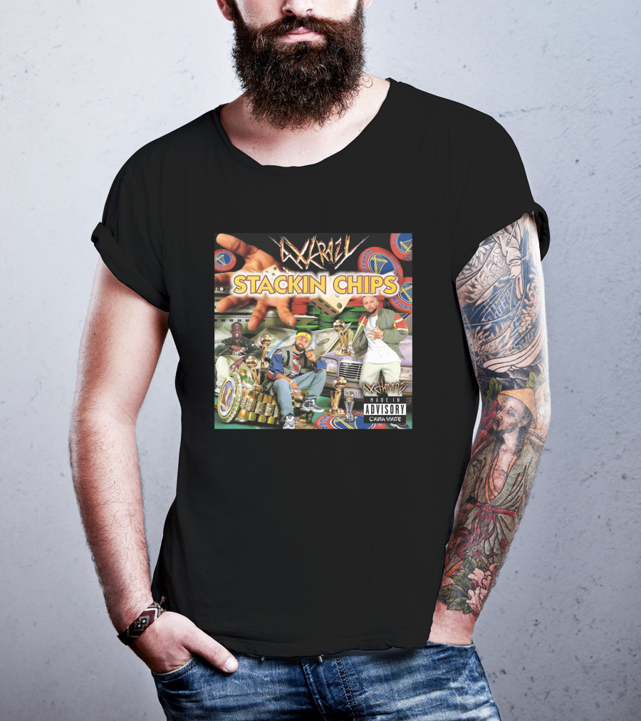 4Xkrazy Stackin Chips Warriors Dice Trophy Vintage Vibe Parental Advisory Chawaz Matee T-Shirt