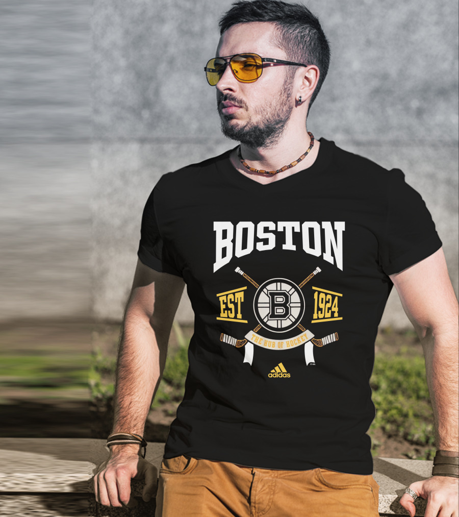 Boston Bruins Boston Est 1924 The Hub Of Hockey T-Shirt