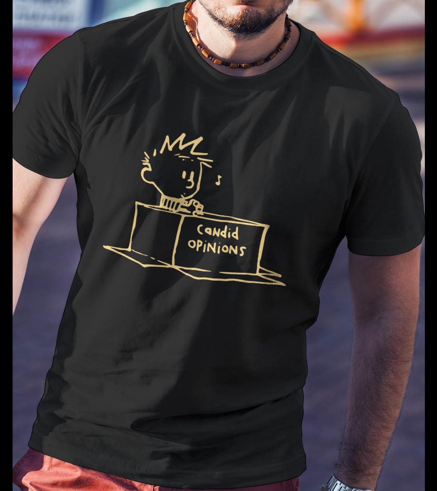 Calvin And Hobbes Candid Opinions Booth T-Shirt