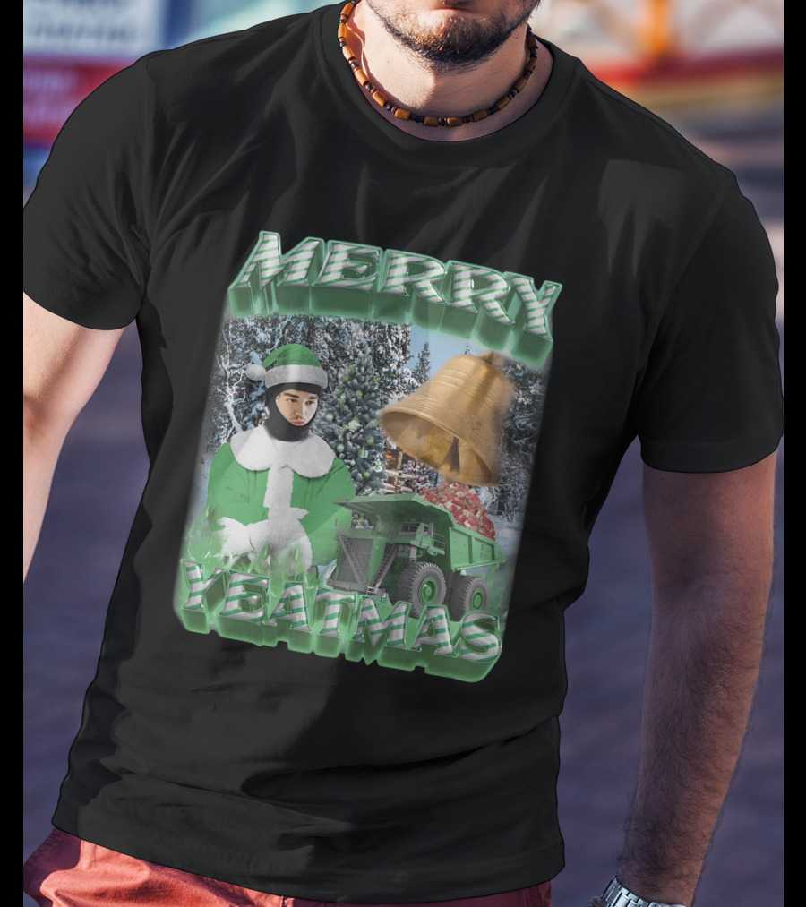 Merry Yeatmas Swag Stimulus Holiday Festive Scene With Elf And Golden Bell T-Shirt