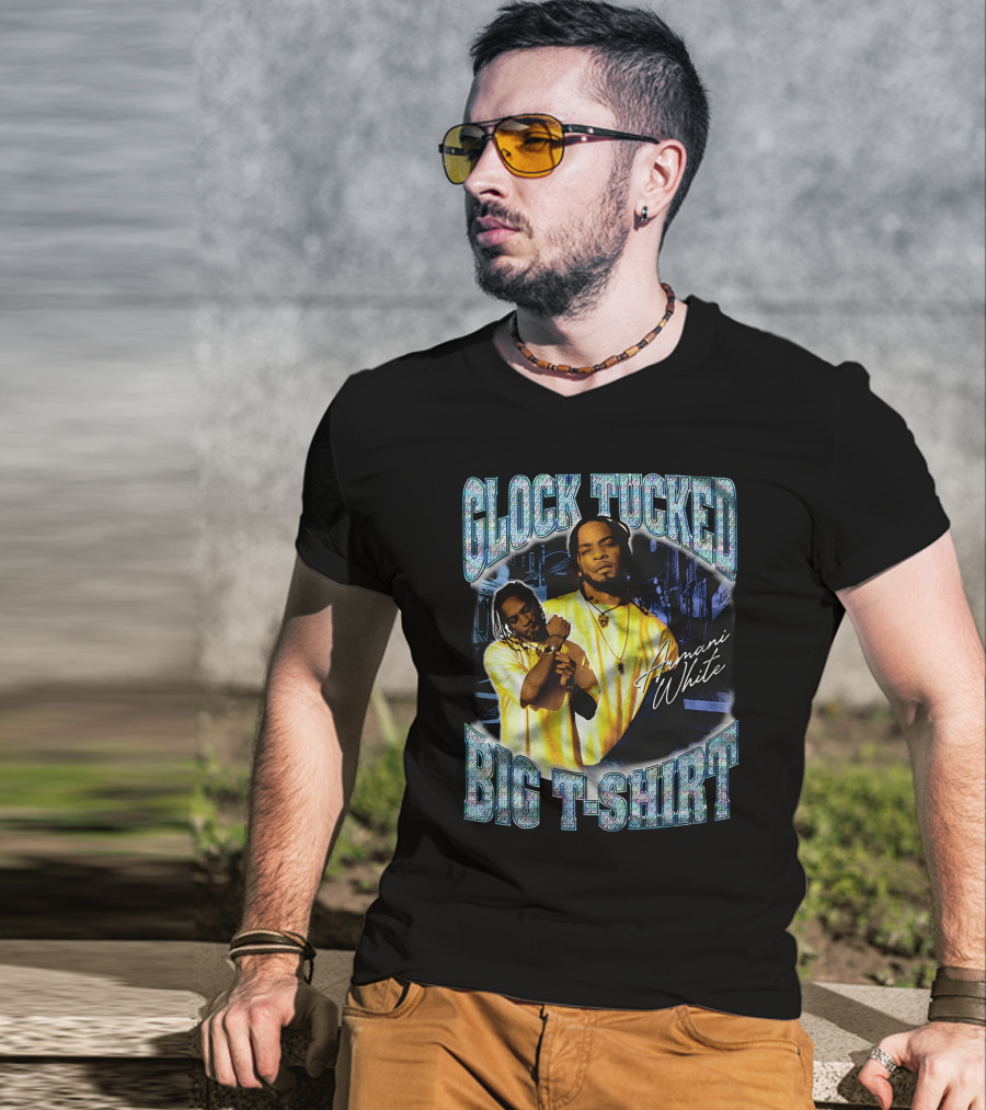 Glock Tucked Big T-Shirt Armani White T-Shirt