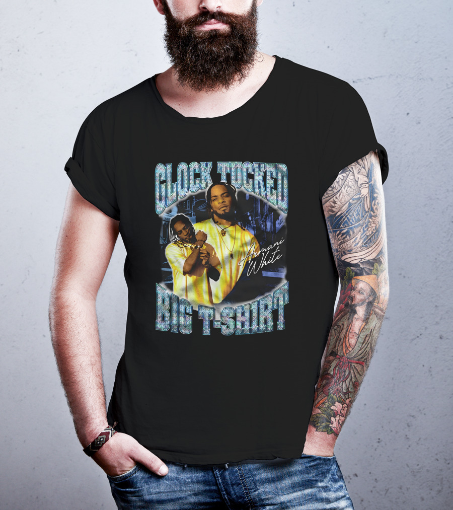 Glock Tucked Big T-Shirt Armani White T-Shirt