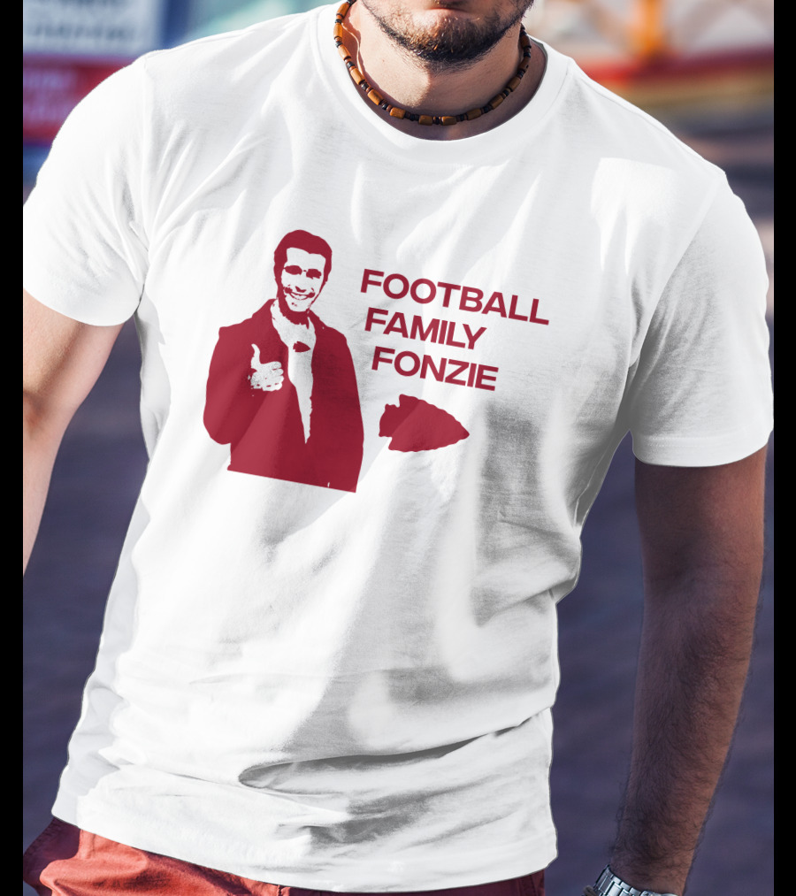 Travis Kelce Football Family Fonzie Chiefs Arrowhead T-Shirt