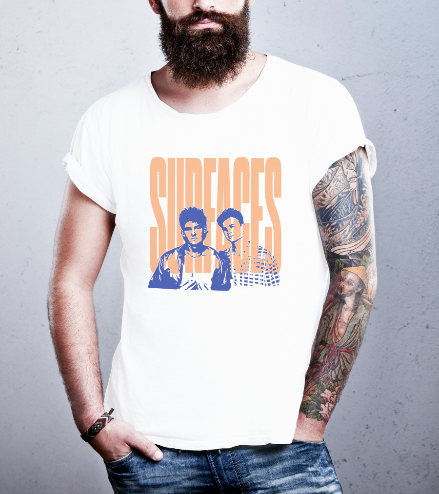 Surfaces Stencil Off White Portrait Bold Typography T-Shirt