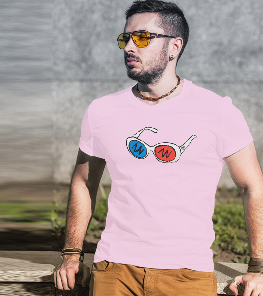 George 3D Goggles Blue Red Lenses T-Shirt