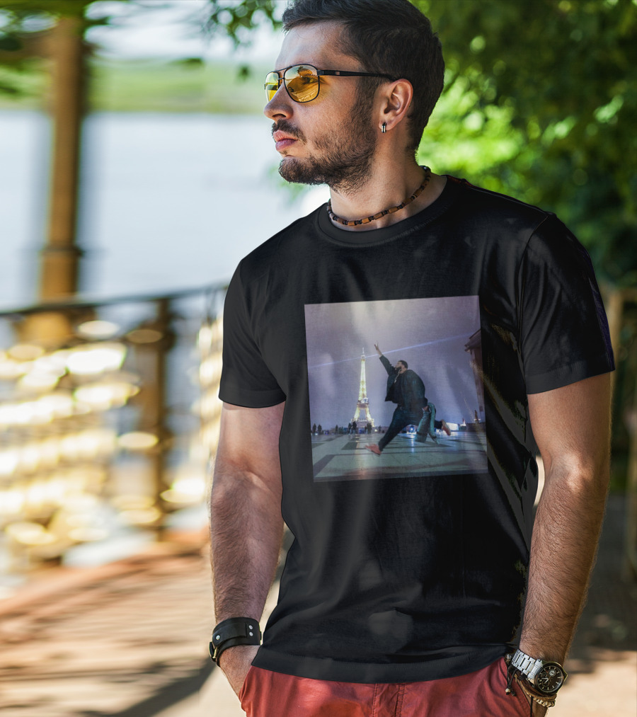 Dj Khaled Air Jordan Jumpman Eiffel Tower Paris Scene T-Shirt