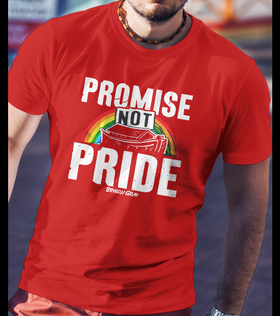 Promise Not Pride Noah's Ark Rainbow Bryson Gray T-Shirt