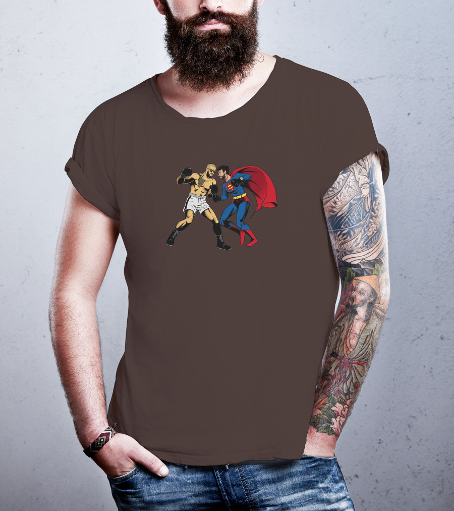 Adin Vs. Top Cartoon Boxer Superhero Confrontation T-Shirt