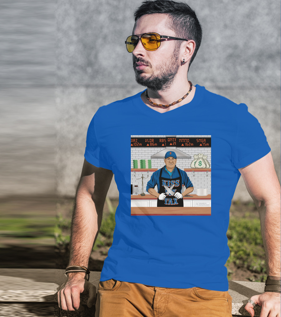 Kiss My Tex New York Money Chef Stock Market Cooking T-Shirt