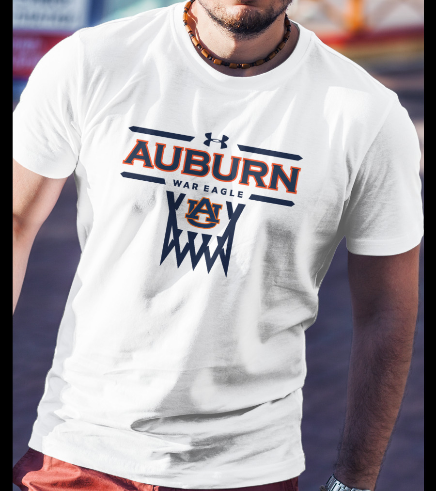 Auburn War Eagle Under Armour Logo Basketball Net T-Shirt