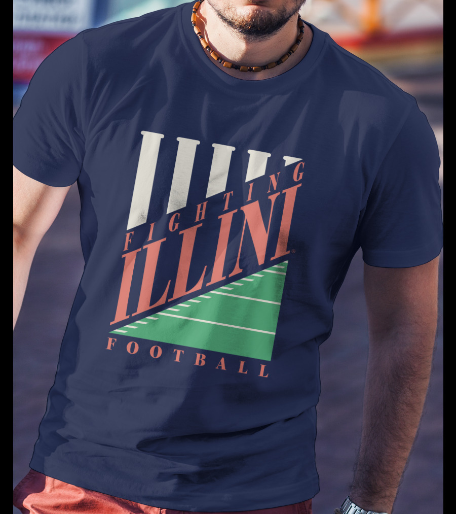 Fighting Illini Football Illinois Field Stripes T-Shirt