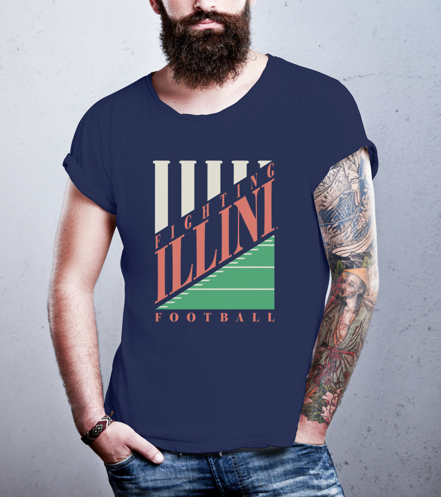 Fighting Illini Football Illinois Field Stripes T-Shirt
