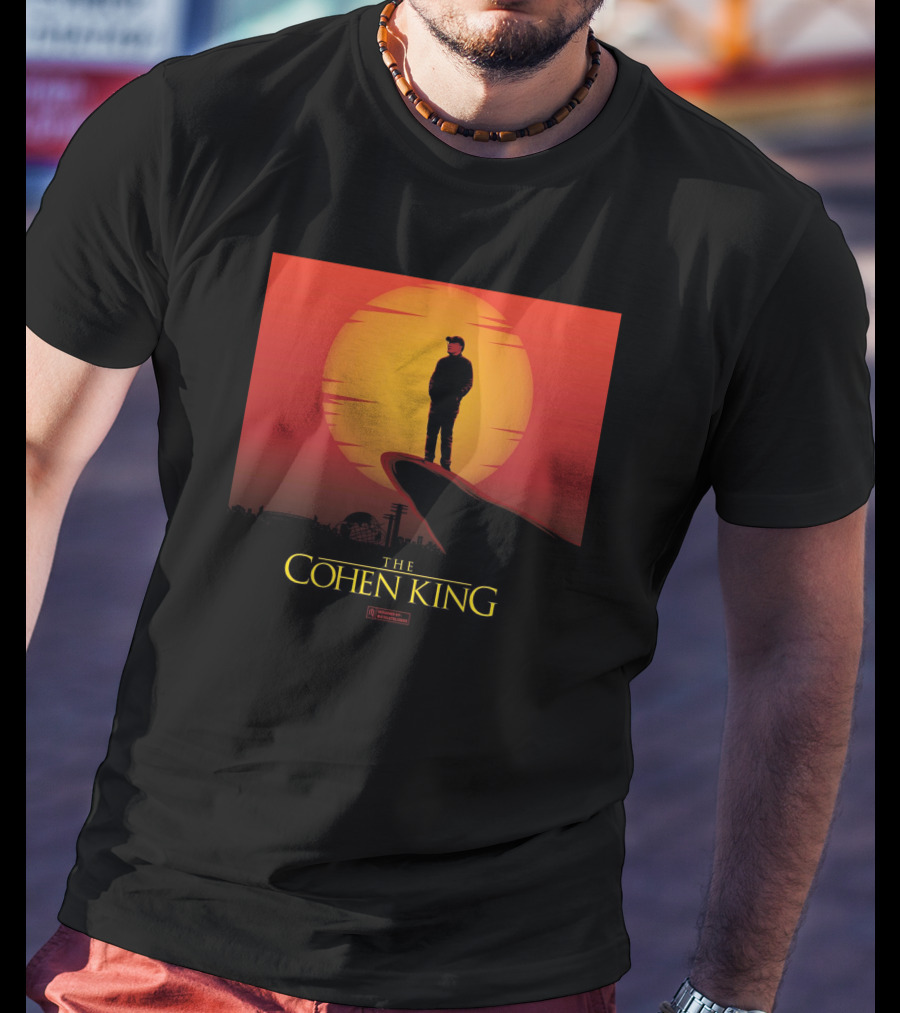 The Cohen King Silhouette On Sunset Cliff T-Shirt