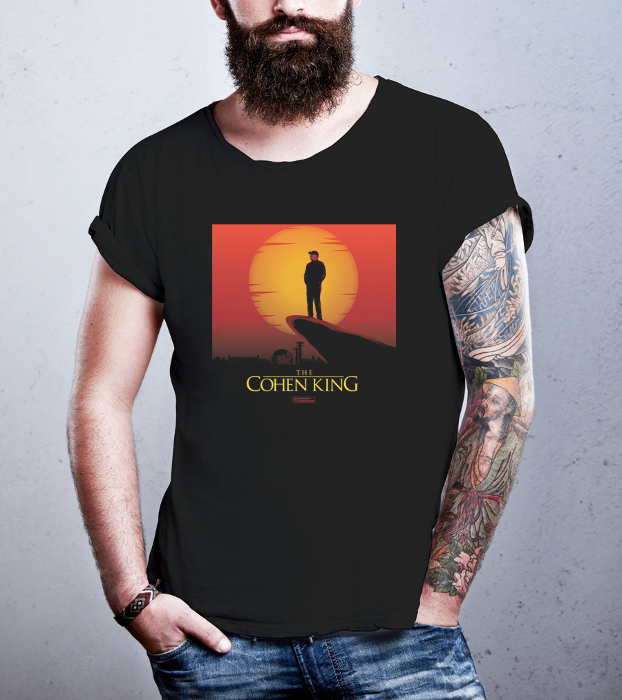 The Cohen King Silhouette On Sunset Cliff T-Shirt