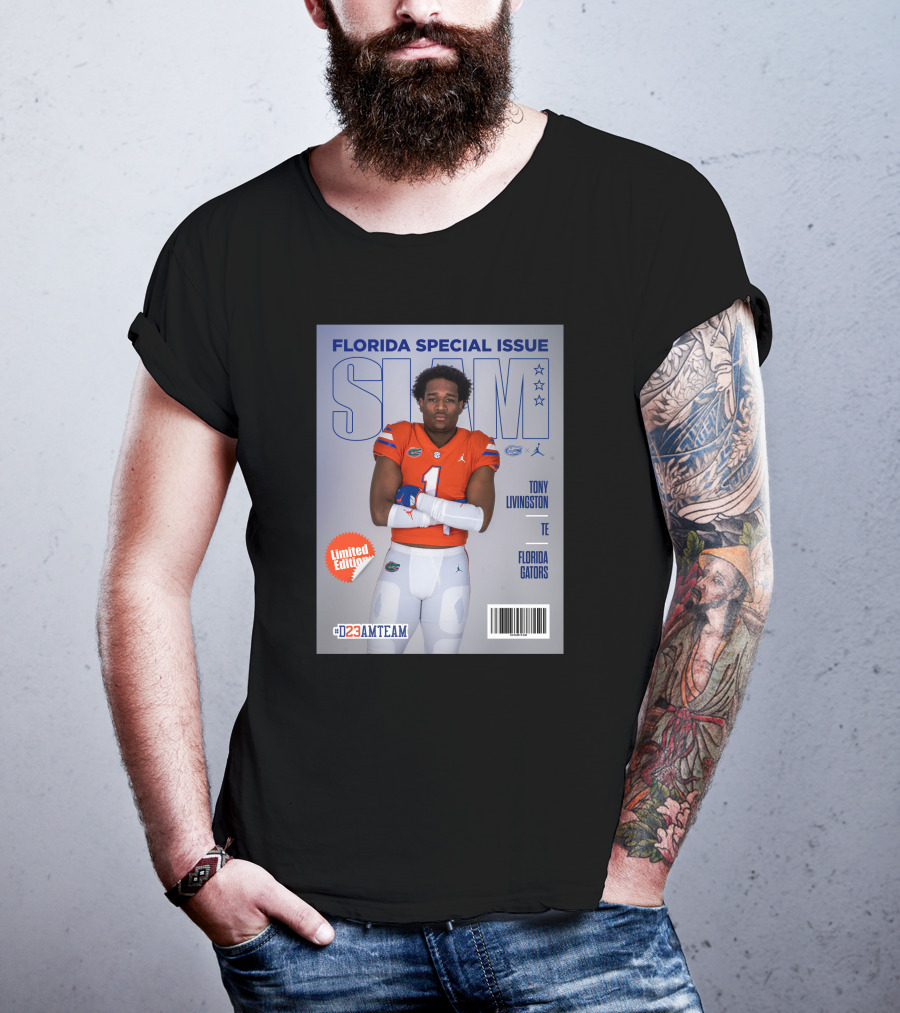 Florida Special Issue Slam Tony Livingston TE Florida Gators T-Shirt