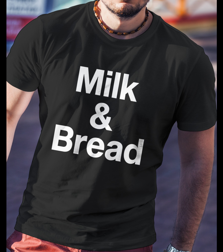 Milk And Bread Classic Minimalist Text T-Shirt