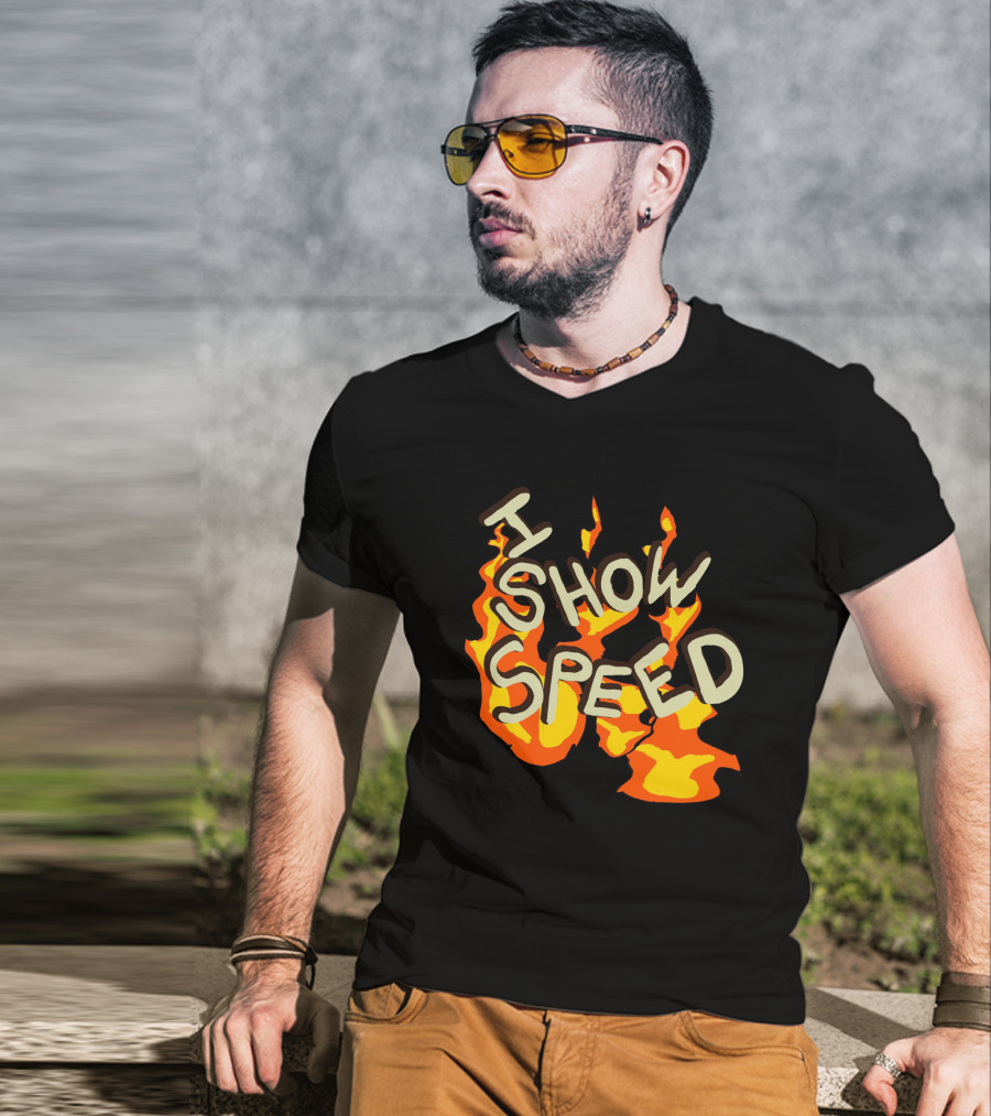 I Show Speed Fire Flames Bro T-Shirt