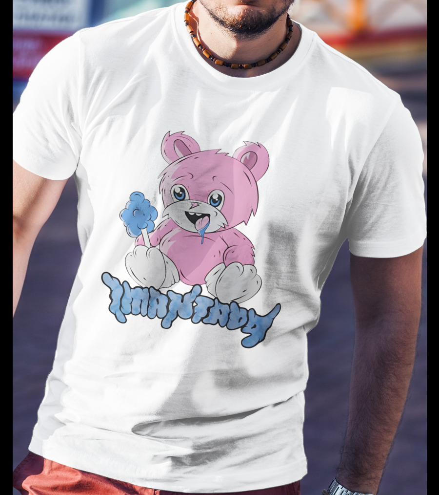 Camiseta Fluffy Cute Imantado Bear With Candyfloss T-Shirt