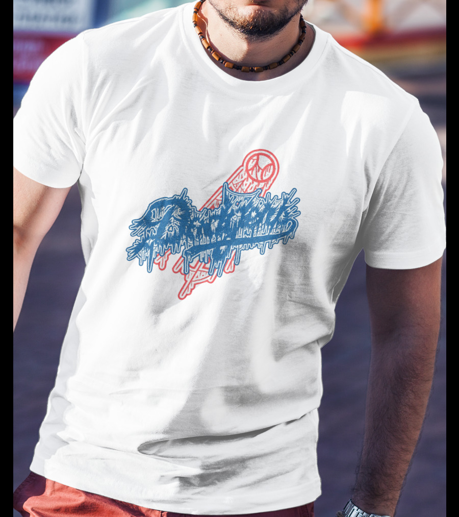 Deathcore Mic Dodgers Blue Drip T-Shirt