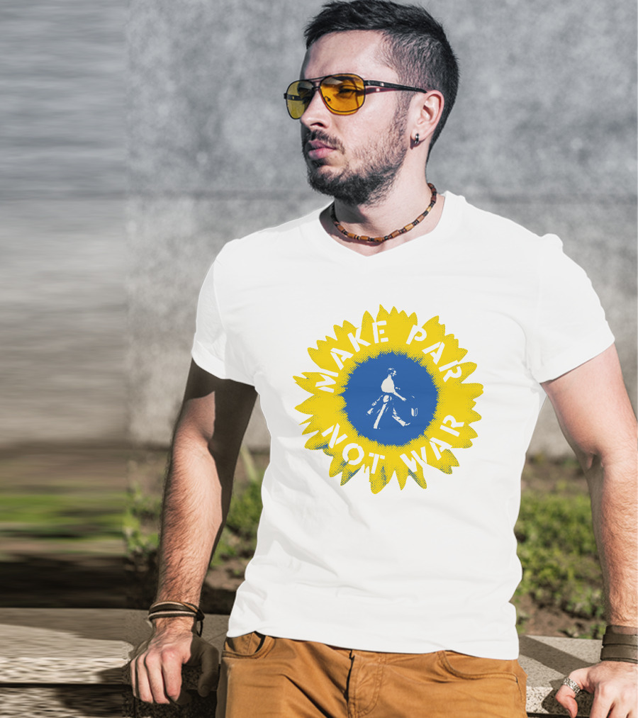 Sunflower Of Peace Make Par Not War Golf Charity T-Shirt