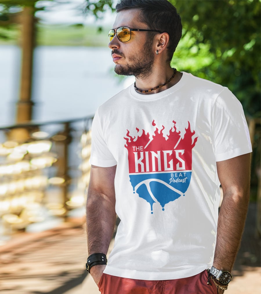 The Kings Beat Podcast Flame Basketball Drip T-Shirt