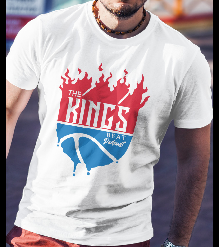 The Kings Beat Podcast Flame Basketball Drip T-Shirt