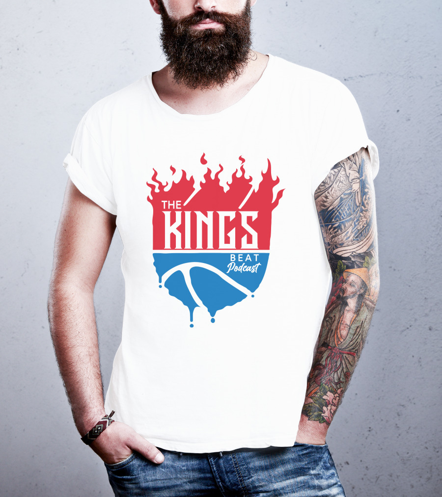 The Kings Beat Podcast Flame Basketball Drip T-Shirt