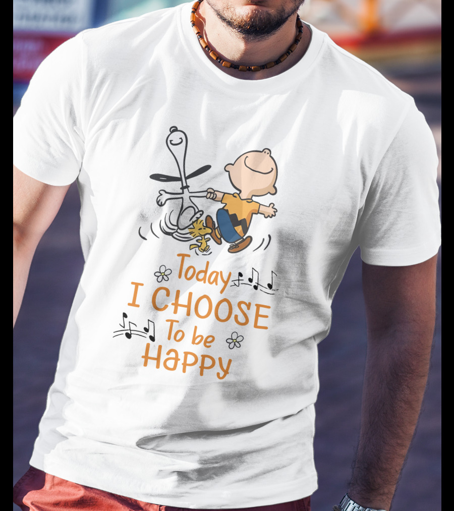 Today I Choose To Be Happy With Snoopy And Woodstock Dance T-Shirt