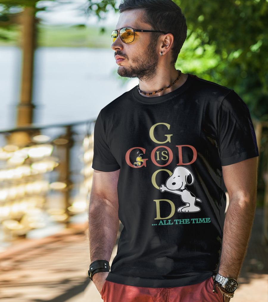 Snoopy And Woodstock God Is Good All The Time Peanuts Collection T-Shirt