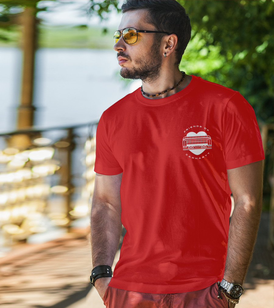 Friends Of Carhartt Heart And Trolley Symbol T-Shirt