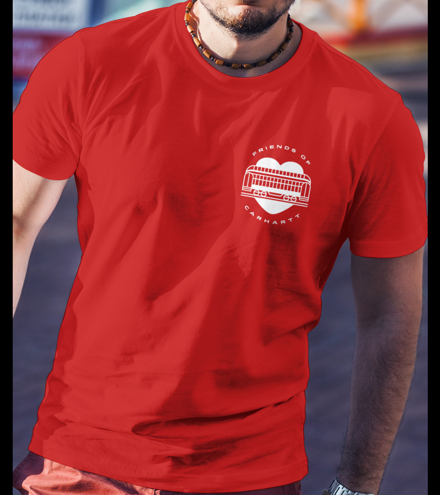 Friends Of Carhartt Heart And Trolley Symbol T-Shirt