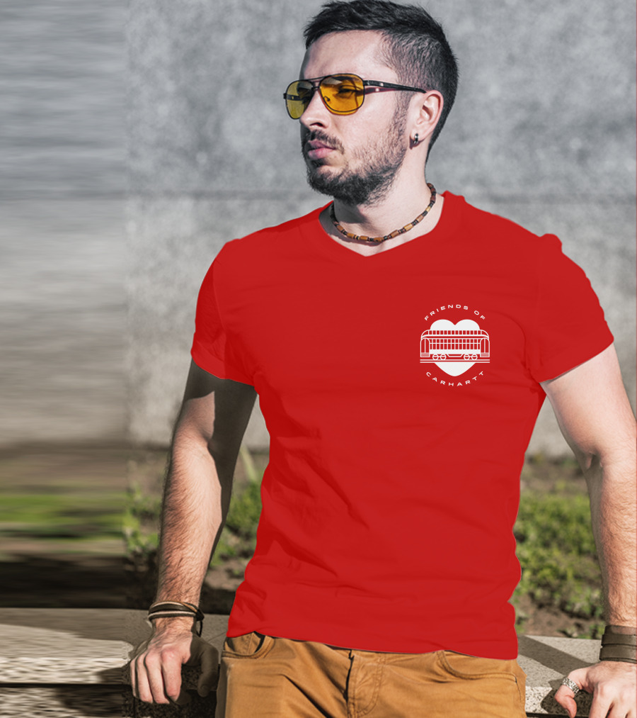 Friends Of Carhartt Heart And Trolley Symbol T-Shirt