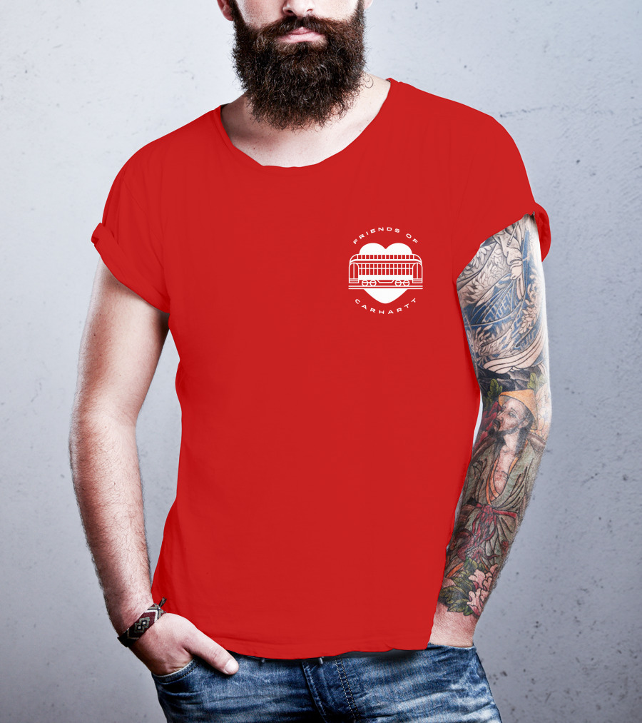 Friends Of Carhartt Heart And Trolley Symbol T-Shirt
