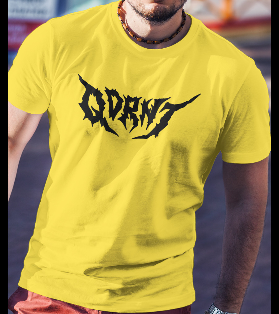 Qdrnt Gothic Style Text With Jagged Font T-Shirt