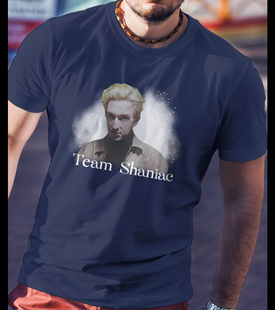Team Shaniac Cosmic Portrait With Blonde Figure T-Shirt