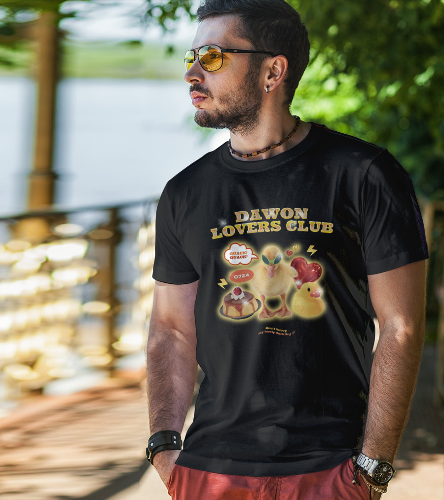 DAWON LOVERS CLUB Quack Quack 0724 Don't Worry My Lovely Duckling T-Shirt