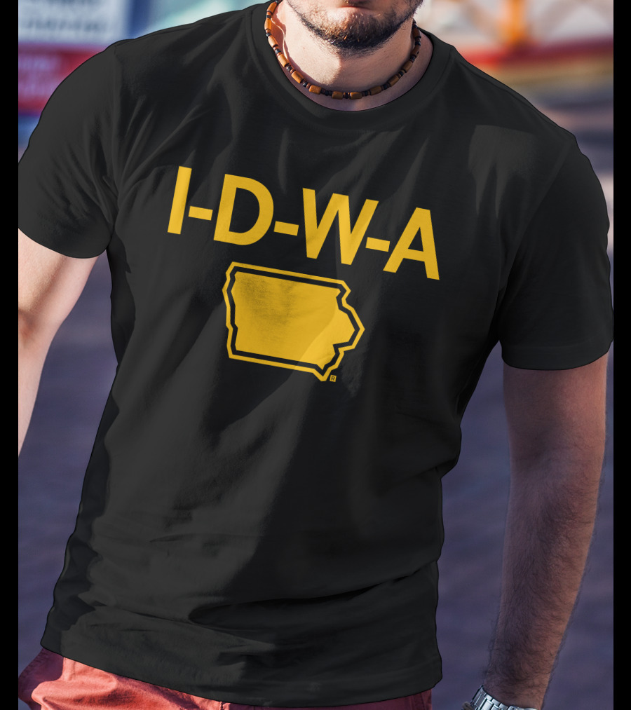 IDWA Yellow Iowa Outline T-Shirt